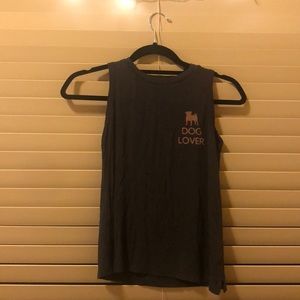 dog lover sleeveless t-shirt